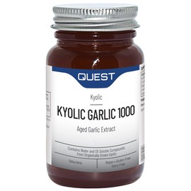 Quest Kyolic Garlic 60 Tablets - 1000mg High Strength Odourless Aged Garlic Extract For Heart, Liver & Immune Function. Daily Garlic Supplement, Improve Circulation, Liver Detox & Immunity (Pack of 2)