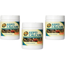 Zoo Med Reptile Calcium Without Vitamin D3 (8-Ounce / 3 Pack)