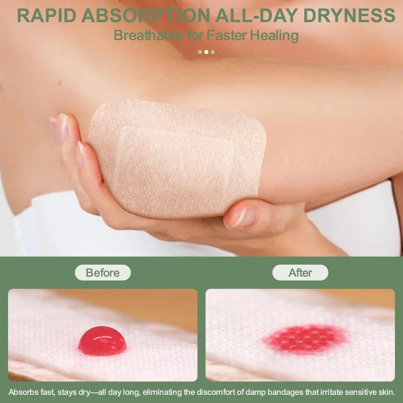 Silicone Adhesive Bandages Extra Large Size for Sensitive Fragile Skin
