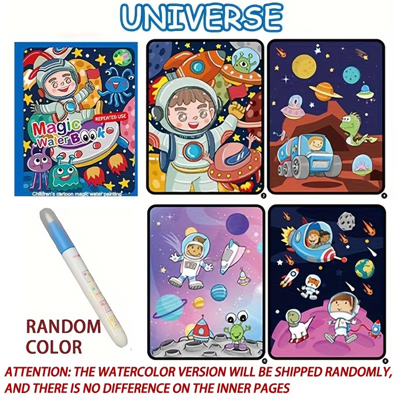Reusable Water Drawing Book for Kids – Mess-Free Magic Coloring