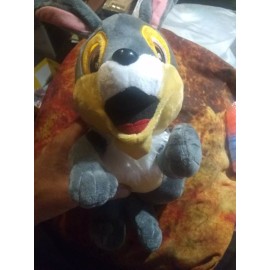 Unbranded 2 Gray Plush EASTER BUNNY RABBIT 12" Soft Toy w Plastic Egss New Lot of 2