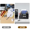 Niciksty Wood Desktop Mail Organizer, Mail Organizer Countertop with 6