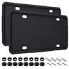 2 Pack Silicone License Plate Frames Black, Car Plate Frame