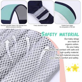 SJBAUTYO Babytragetücher,Babytrage für Neugeborene ab Geburt,Verstellbare Baby Tragetuch,Dicken Schultergurten,Weich und atmungsaktiv,Baby Trage für bis 20 Kg