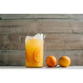 Harfield 1.1 Litre Jug (Clear) and Jug Lid (Green) Reusable Virtually Unbreakable Dishwasher Safe