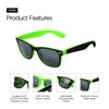 EVEE Unisex Iconic RUBBERIZED GREEN/BLACK UNISEX SQUARE POLARIZED SUNGLASSES LIMITED