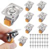 Murtenze 8PCS Mini Swivel Caster Wheels 1/2 inch, Orange |