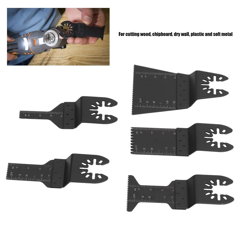 11PCS Oscillating Saw Blade Quick Release Carbon Steel Woodworking Straight