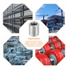 sourcing map Round Weld Nuts, M8 x 12mm x 15mm