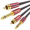 SOUNDFAM Premium RCA to 6.3 mm Jack Cable 2 m