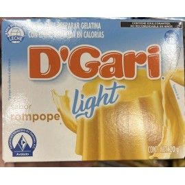 D'Gari 3 D'GARI Gelatin Dessert Sugar Free Rompope. Gelatina Light NO Azucar