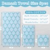 Cotton Wash Cloths for Showering (6PC, 13"x13") - Quick Dry