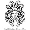 Azeeda 'Angry Medusa Gorgon' White Premium Vinyl Decal Sticker –
