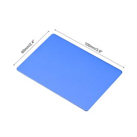 sourcing map Blank Metal Card 100x60x0.8mm Anodized Aluminum Plate for DIY Laser Printing Engraving Blue 5 Pcs