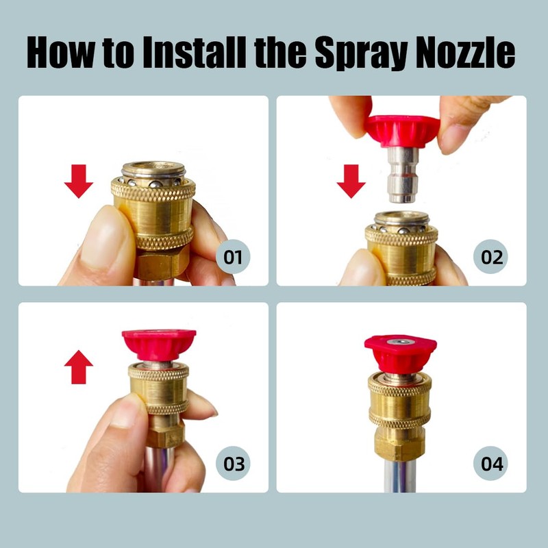 Hydro Jet Hose Nozzle, High Pressure Water Nozzle for 3/4"