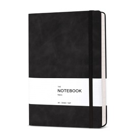 Soomeet Journal Notebook, Hardcover Notebooks for Work, Medium A5 Dotted Leather Journals for Writing, Thick Paper Travel Gifts Leather bound Journal for Men Women