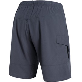 Pantalones cortos de bicicleta de montaña para hombre, holgados, con acolchado 3D, ligeros, ajuste holgado, gris, Small