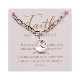 XULAVA Christian Gifts Mustard Seed Bracelet for Women,Move Mountains Shell Bracelet Mothers Day Gifts Christian Faith Jewelry for Women,Silver