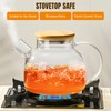 PARACITY Glass Teapot Stovetop 34oz/1000ml, Borosilicate Clear Tea Kettle with