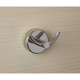 Kapitan Edelstahl 18/10 Doppelhaken Bad Wandmontage Doppelt Handtuchhaken Handtuchhalter, Poliert, Made in der EU, 20 Jahre Garantie