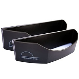 Dome Dock The Original USA-Made Hat Rack and Compact Hat Organizer for Wall Installation, 20 Hat Capacity, Black (2 Pack)