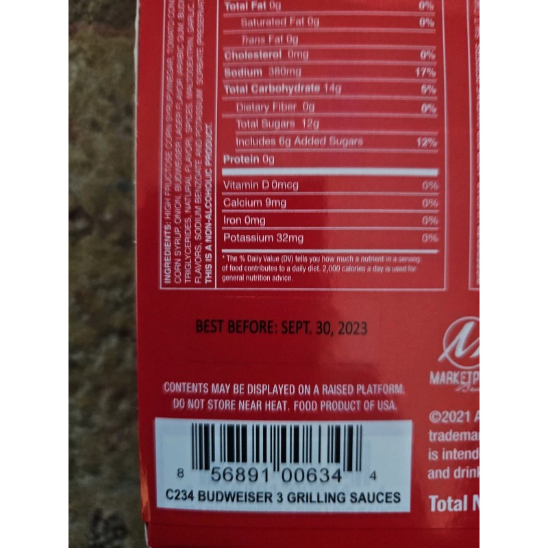 Budweiser FREE SHIPPING Budweiser Grilling Set 3 Sauces & Brush