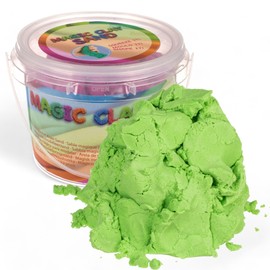 MIJOMA Versatile Magic Kneading Sand, Kinetic Sensory Play Sand, Shaping and Kneading Bar, Ideal for Indoor Use - Hours of Fun and Creative Development (Green (500g))