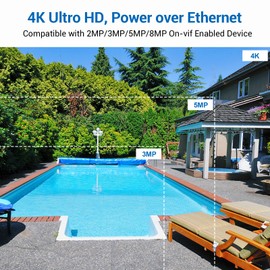 HEFLYCCTV 4K NVR 36CH (1080p/3MP/4MP/5MP/8MP) Network Video Recorder Supports up to 36 x 8MP/4K Security IP Cameras,36 Channel Surveillance Recorders with AI Motion Detection (Hard Drive Not Included)