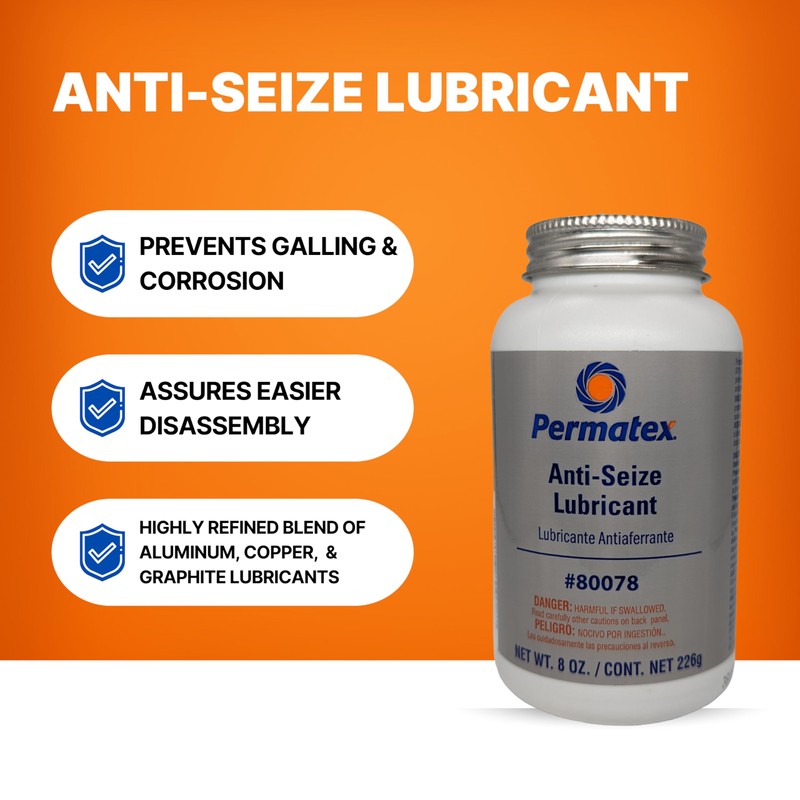 Permatex 80078 Anti-Seize Lubricant With Brush Top Bottle Prevents Galling,