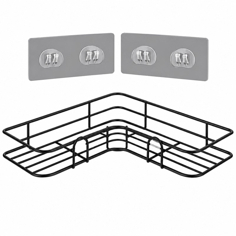 Wall Mounted Corner Shower Shelf for Bathroom Storage – Single-Tier