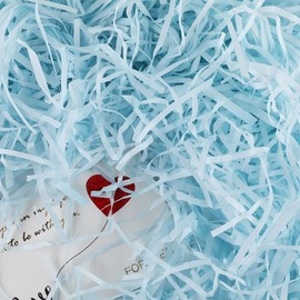 200 g Blue Raffia Shredded Paper for Gift Box Filling Material Gift Filling Material for Packages Gift Basket DIY Party Hamper Filling