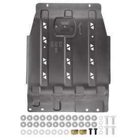Transmission Skid Plate Compatible with 2015-2022 Ford F150 4WD 2.7L 3.3L 3.5L 5.0L, Steel Under Guard Splash Shield with Install Accessories