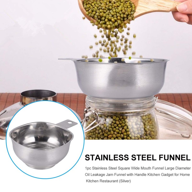 Cabilock Canning Funnel Stainless Steel Wide Mouth Kitchen Funnel with