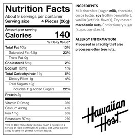 Hawaiian Host Paradise Collection - Milk Chocolate Macadamia Nuts - 8 Oz Gift Box