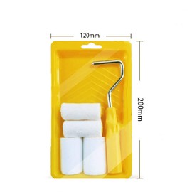 RZJZGZ Mini Foam Paint Roller Painting Decorating Touch Up Trim Kit 2 inch Small Paint Roller Tray Set with High-Density Foam Roller Covers, Mini Wool Brush,2" Paint Frame, Pack of 6