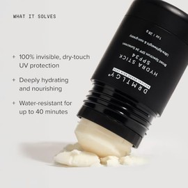 DRMTLGY - Protector Solar En Barra Fps 34: Hidratante Mineral Invisible Y Sin Impurezas Para Rostro Y Cuerpo, Con Escualano, Aloe Y Aceit...