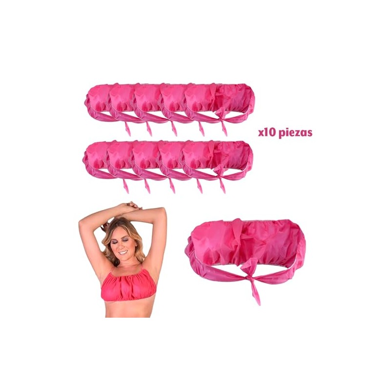 Top Abierto Tela Desechable Rosa Paquete con 10 Piezas, Ideal