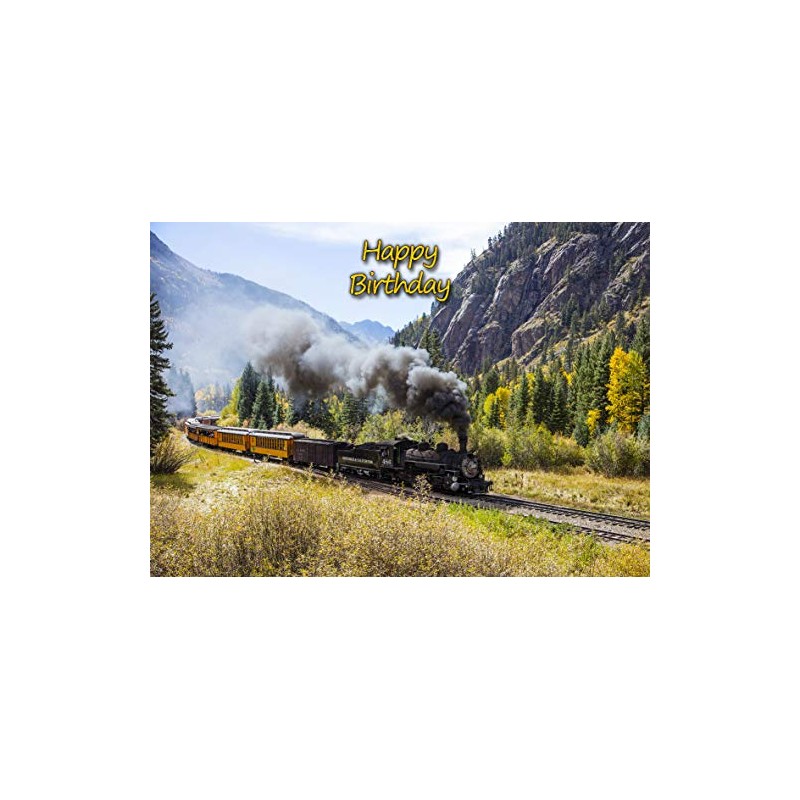 Vintage Steam Train Birthday Card