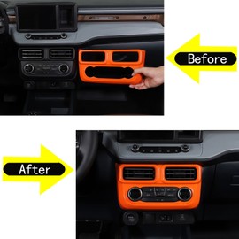 TOYCIDFG Center Console Air Conditioner Switch Vent Cover Trim for Ford Maverick 2022 2023 2024, Dashboard Interior Decoration Accessories (Orange)