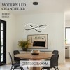 Sparklelf Modern Chandelier Black D20in LED Pendant Light Fixtures for