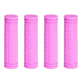 HARFINGTON 2 Pairs Bike Handlebar Grips Non-Slip Rubber Mushroom Bicycle Grips Fit 7/8" Handlebars for Mountain Road Foldable MTB BMX Scooter Cruiser Tricycle Wheelchair, Pink