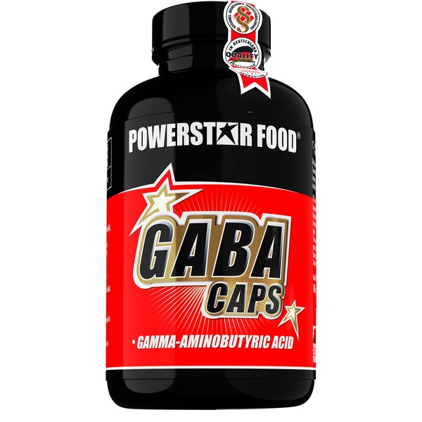 GABA CAPS | High Dose | 750 mg Gamma Aminobutyric Acid Per Capsule | No Magnesium Stearate & Dye | Vegan | 2-Month Supply | 120 Capsules | German Production According to IFS