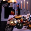 Ball Pillar Candles Set of 3 Black 3Inch Unscented Handpoured