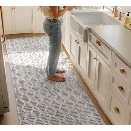 Well Woven Custom Size Hallway & Stair Runner- Harlow Babylon Taupe 27 Inches Wide x 6 Feet Long Runner (27" x 6') Runner Rug - Moroccan Diamond Pattern, Ultra-Soft, Easy-Clean