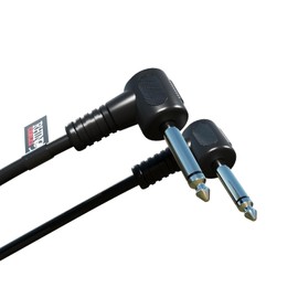 rhinocables 6.35mm TS Right Angled Mono Jack 1/4” Male Audio Equipment Cable Contacts for Guitar, Instrument, Mixing, Amp, Keyboards, Bass, Speaker (6m)