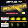 Amber LED Light Bar, OFFROADTOWN 15'' 224W Quad Row Spot