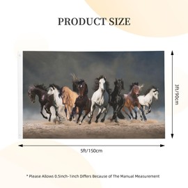 Abucaky Running Horse Flag 3x5 Ft Decorative Banner Durable Polyester Flag For Home Outdoor Indoor