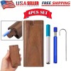 Premium Teak 4.08" x 1.68" Wooden Dugout Ceramic One Hitter