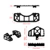 HDBUBALUS Motorcycle Driver Passenger Floorboards CNC Wide Foot Pegs Set
