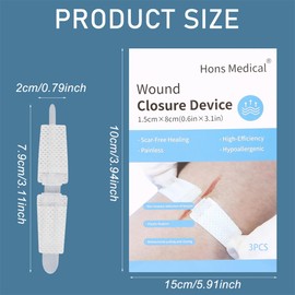 Wound Closure Strips 3PCS Butterfly Wound Closure Suture Strip Butterfly Bandages Butterfly Bandages Emergency Laceration Closure Kit for Lacerations Incisions Cuts
